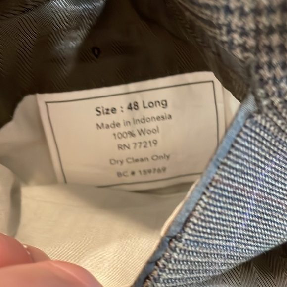 Joseph & Feiss Gold Signature Check Sport Coat 100% Wool Mens Size 48L - Picture 6 of 7